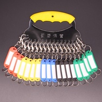 Stainless steel key plate key ring thickened key plate can mark the key plate disc key hanger storage management
