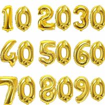 32 inch Number Figure Foil Balloons 10 20 30 40 50 60 70 80