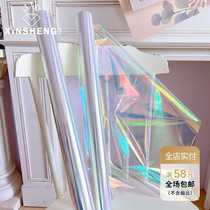 Xinyou Valentines Day Symphony Fluorescent Paper Colored Cellophane Flowers Bouquet Package Flower Paper Flower Shop Handmade DIY Materials