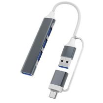 4 Port 2-in-1 USB 3 0 HUB Type-c Splitter Expander USB 2 0