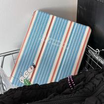 Shesell crush snowman ipad protective case pro protective cover air tri-fold airbag frosted soft shell m