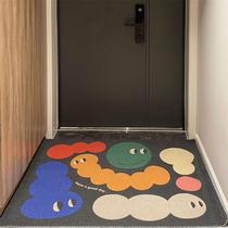 Cartoon creative entry floor mats with wind and sea contrasting colors entrance door carpet stain-resistant door mats can be cut
