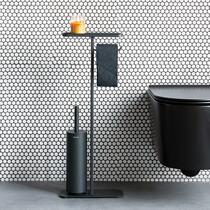 brabantia Brabantia storage rack bathroom butler integrated paper towel holder toilet brush set without punching