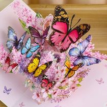 3D Butterfly Pop Up Greeting Cards tcard For Valentines