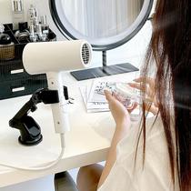 Suction cup hair dryer holder without punching bathroom toilet wall-mounted storage shelf hands-free hair dryer storage rack