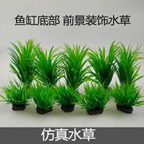 Green small aquatic plants fish tank bottom decoration aquatic plants aquatic landscaping foreground aquatic plants turtle tank landscaping simulated aquatic plants