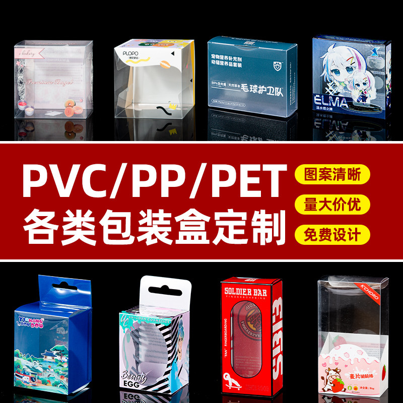 现货PVC包装盒子:透明PET盒,磨砂斜纹PP手办礼品盒,定做神器!🎁 -PVC包装盒-淘宝百科网