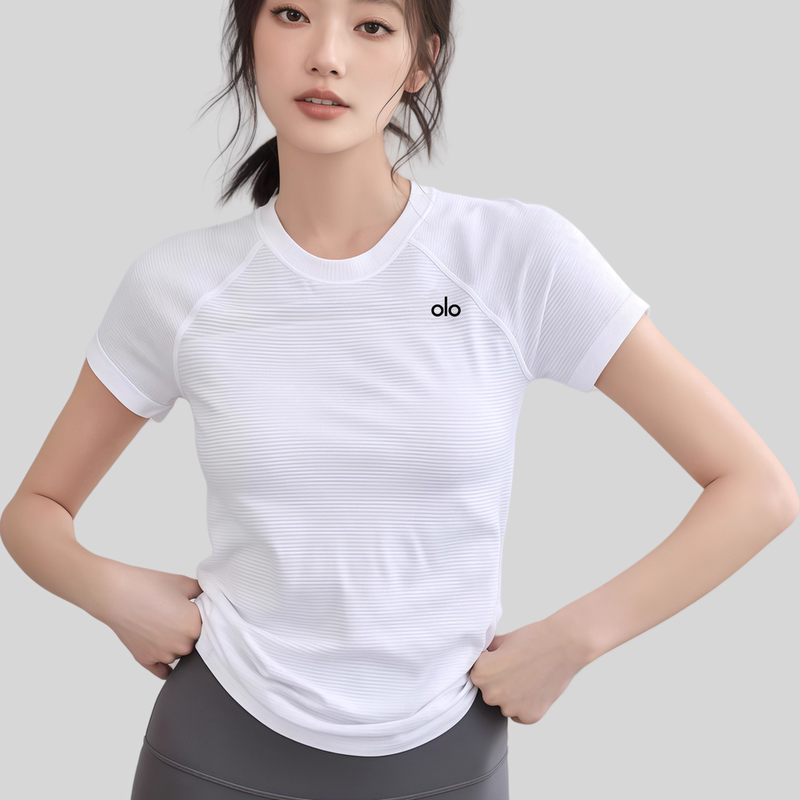 American Professional Yoga Tops, Thin, Breathable, Sports and Fitness Clothing, Short-Sleeved, Quick-Drying, Women's Running Training Slimming T-Shirt American Professional Yoga Tops, Thin, Breathable, Sports and Fitness Clothing, Short-Sleeved, Quick-Drying, Women's Running Training Slimming T-Shirt