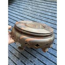 Laos rosewood crafts ornament base solid wood vase round low stool crafts base Cochin Dalbergia