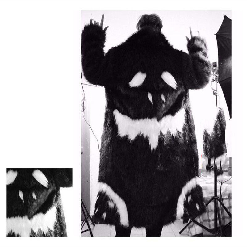 Long Coat, G-Dragon Style Fur Coat, 2025 Autumn and Winter New Faux Fox Fur, Warm and Cold-Resistant, Trendy
