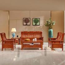 New rural home living room all solid wood sofa combination modern Chinese style small apartment economical carved office sofa