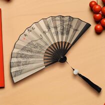 Chinese Style Folding Fans Foldable Dance Photo Silk Cloth