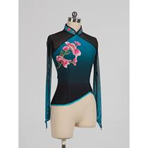 Classical dance style Jiaozhou Yangko gauze performance clothing womens ethnic dance practice clothing elegant dance performance clothing