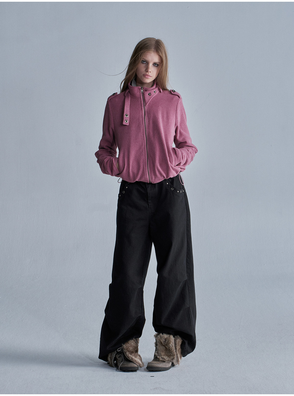 wear And tear Two-Tone Camo Wide-Leg Cargo Pants