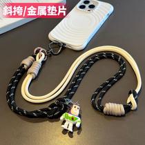 Internet celebrity cdd Bass mobile phone lanyard cross-body can be back spliced and knotted cartoon pendant strong anti-lost mobile phone chain for women