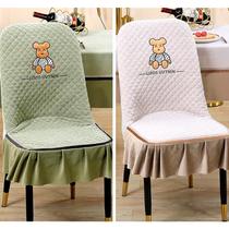 2024 Four Seasons Thickened Curved Chair Cover Universal Anti-Cat-Scratch Integrated Seat Cushion Dining Table Bench Home