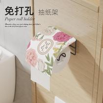 American garden bathroom roll paper holder roll paper box punch-free tissue box paper holder toilet toilet wall-mounted