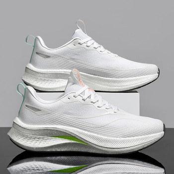 Running Shoes for Men 2026 New Summer Model for Older Children, Teenagers, and Middle School Students, Sports Carbon Plate Running Shoes, Shock-Absorbing, Ultra-Light, Pure White