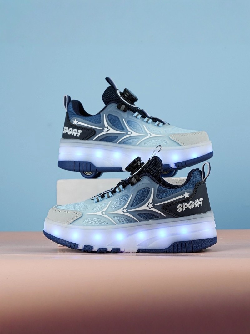 Boys' Four-Wheel Retractable Roller Shoes 2026 New Winter Children's Roller Skates Student Skating Roller Shoes for Boys