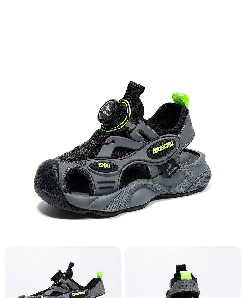 Children's Sandals for Boys 2026 Summer New Style Boys' Soft-Soled Non-Slip Wading Beach Shoes for Older Kidsren with Mesh Surface Sandals — 26