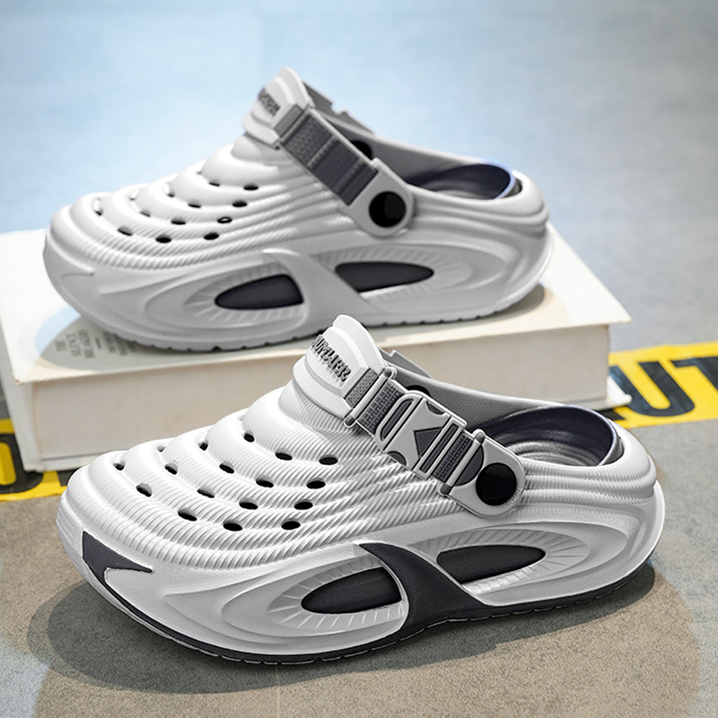 Children's Croc Shoes Boys' Two-Way Sandals 2026 New Summer Soft Sole Non-Slip Beach Slippers for Boys and Older Kids — 3
