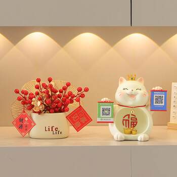 Zhaocao qr code storage ornaments for store hotel supermarket cashier front desk decoration store opening gift