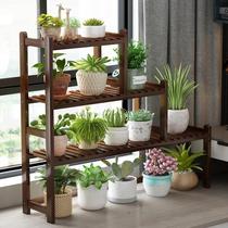 Window sill flower rack storage rack balcony succulent rack solid wood living room 2022 new climbing pergola indoor bay window flower pot rack