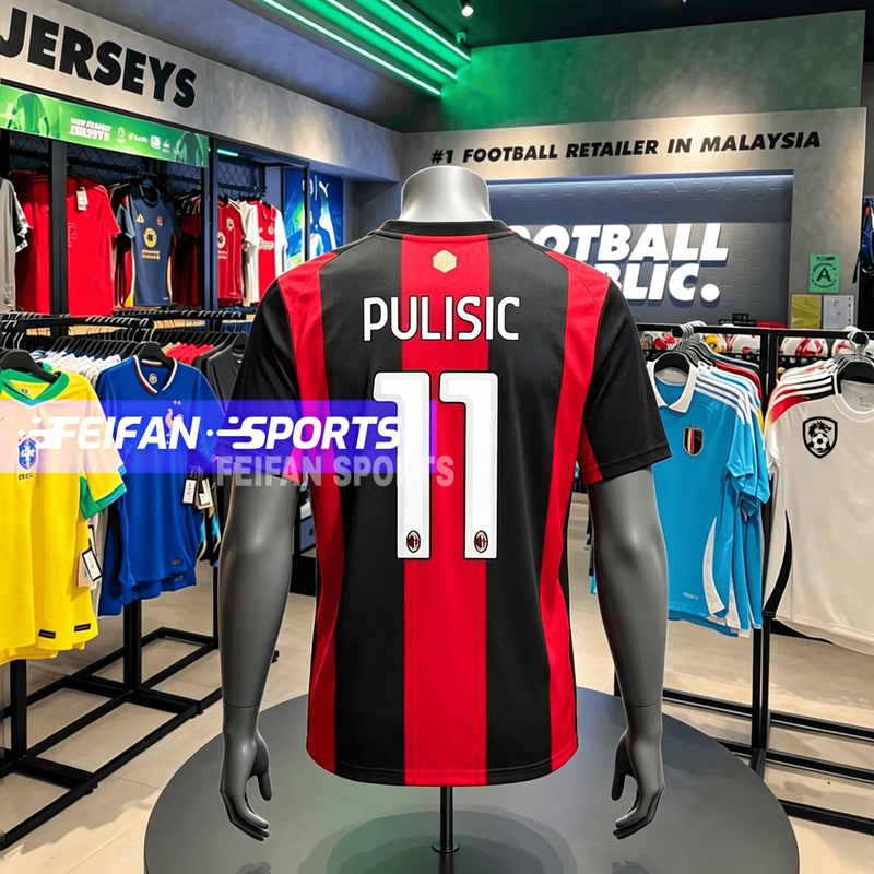 2627Ac Milan Home Number 11 Pulisic Jersey Number 10 Leao Kaka Modric Player Version Football Uniform