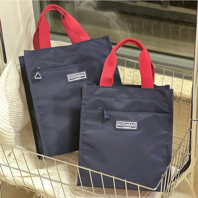 Japanese Children's Handbag for Going Out to Classes, Student Tutoring Bag, Lightweight Waterproof Canvas Tutoring Bag, Book Bag