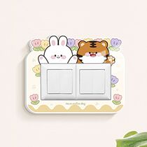 Cartoon Creative Animal Switch Decoration Covering Ugliness Waterproof Socket Frame Cute Beautification Protective Cover Three-dimensional Wall Sticker