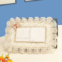 Switch frame cover fabric double switch sticker socket panel cover ugly lace beautification protection anti-dirty decorative wall sticker