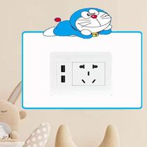 Doraemon switch frame cover switch sticker acrylic custom power socket protective cover home decoration