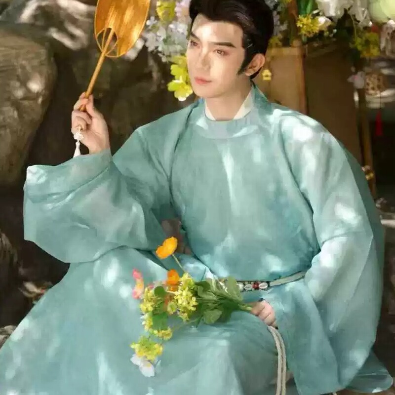Tang Dynasty Round-Neck Robe, Scholar's Clothing, Vendor's Attire, Flower-Selling Man's Outfit, Male Hanfu, Official's Uniform, Top Scholar's Attire, Young Gentleman, Song Dynasty, Ancient Host's Attire