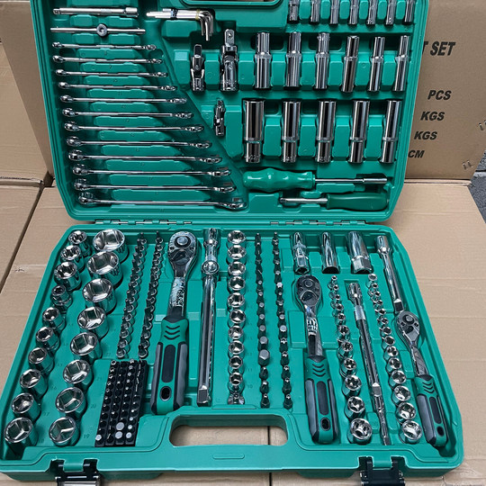 German Quality 216-Piece Auto Repair Kit Multi-Functional Socket Wrench Set Combination Ratchet Wrench for Car Repair