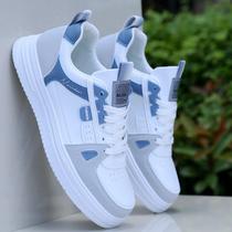 Mens sneakers waterproof sports shoes spring shoes casual shoes low-cut flat shoes versatile white mens shoes