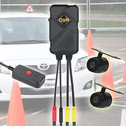 새로운 2CH 자동차 비디오 레코더 DVR 자동차 DVR 카메라 사이클 레코드