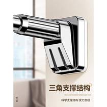 A clothes-hanging pole for indoor drying quilts stainless steel roots telescopic clothes-drying pole single-pole punch-free and thickened pole