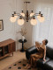 Junyu Antique-Style Living Room Chandelier, High-Brightness Eye-Protection Main Light for the Hall, French Retro New Chinese Style Bamboo Solid Wood Lighting Fixture