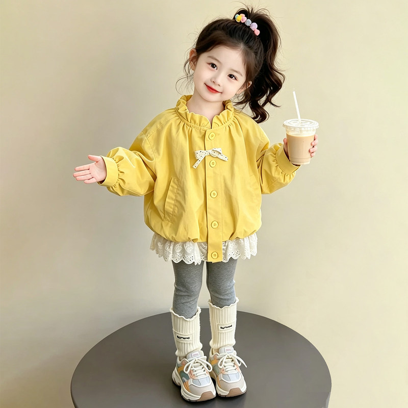 French Badnut Girls' Autum Jacket 2026 New Kidsren's Clothing Baby Girl Cardigan Jacket Cute Top