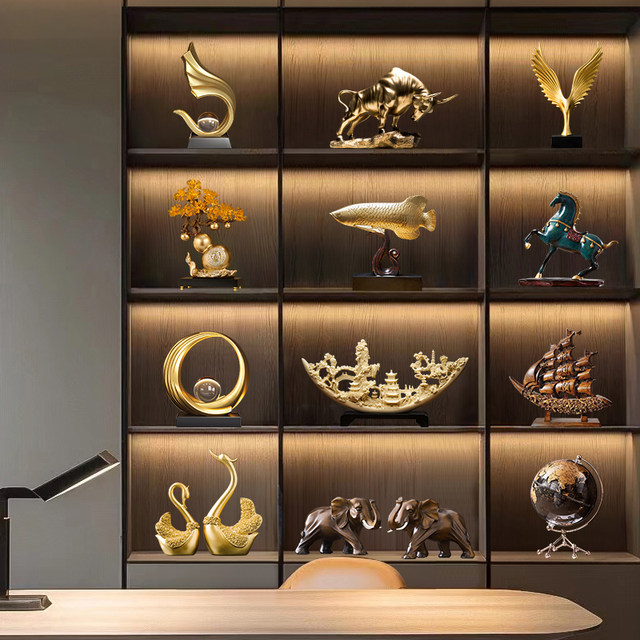 Elephant Figurine for Boss's Office Background Wall, High-End Decoration, Elegant and Classy, Premium Opening Gift