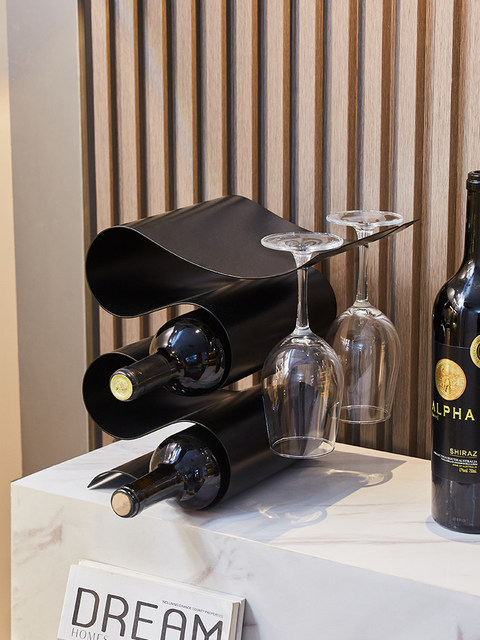 Red Wine Rack Decoration, Light Luxury, High-End, Simple and Modern Sideboard, Wine Rack, Cup Holder, Living Room Wine Cabinet Decoration