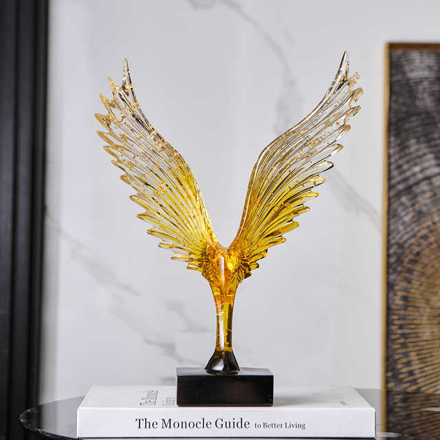 Big Eagle Spreading Its Wings Ornament, Light Luxury High-End Living Room Wine Cabinet Decoration, Tv Cabinet, Modern Minimalist Office Display Cabinet