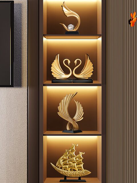 Smooth Sailing Sailboat Ornament, Light Luxury High-End Living Room Tv Cabinet, Wine Cabinet, Office Decoration, 2026 New Model