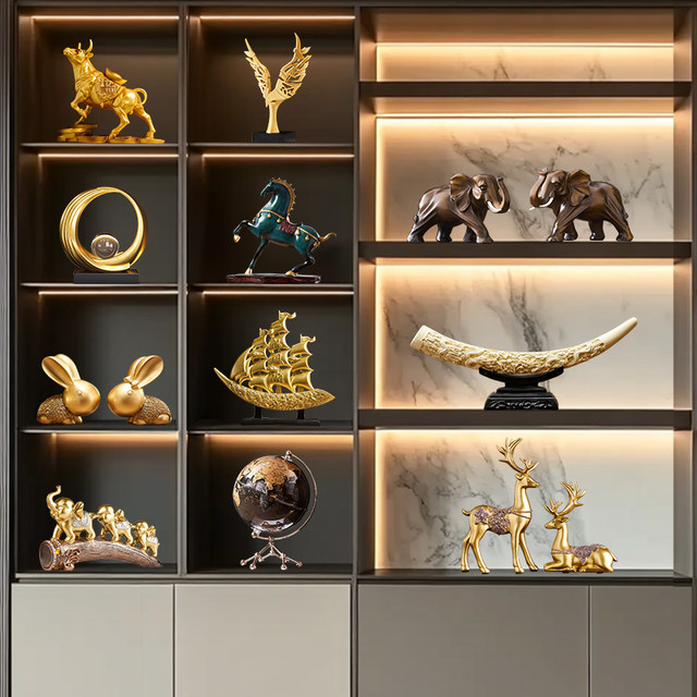 Elephant Figurine for Boss's Office Background Wall, High-End Decoration, Elegant and Classy, Premium Opening Gift