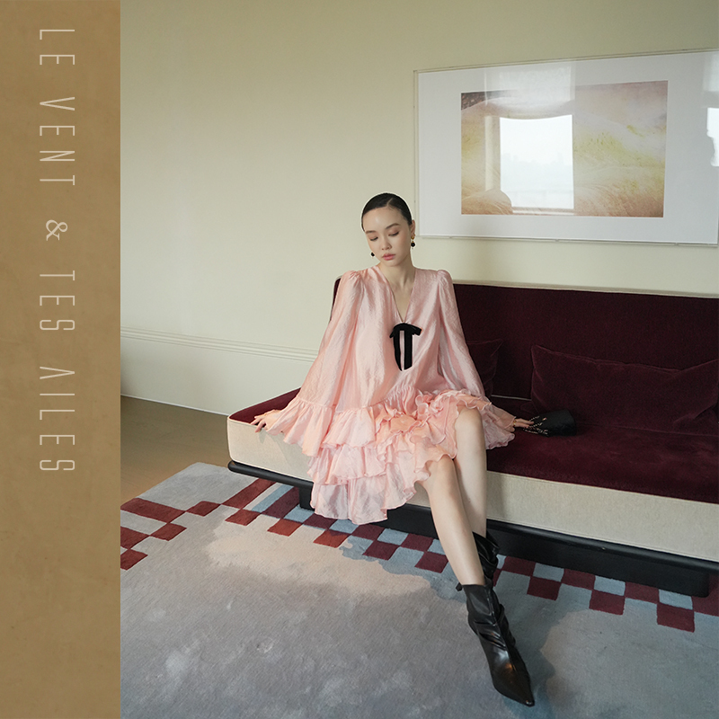 Le Vent&Tes Ailes · Jenny Sweetheart · French-Style Luxurious Rayon Elegant Autumn Dress