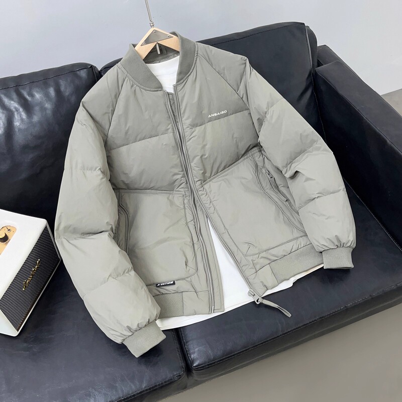 Baseball Collar down Jacket for Men, Autumn and Winter 2026 Trendy Brand Lightweight Workwear Bomber Jacket Baseball Collar down Jacket for Men, Autumn and Winter 2026 Trendy Brand Lightweight Workwear Bomber Jacket