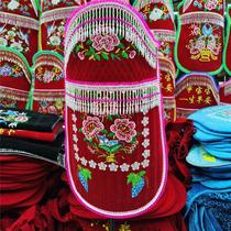 Ethnic minority tattoo Yunnan Guizhou Sichuan traditional old-fashioned baby baby carrier baby carrier artifact front and back fan