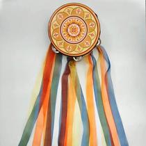 Orff musical instrument 7-inch ribbon tambourine Dunhuang dance tambourine performance props Xinjiang dance exam tambourine