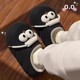 Cotton Slippers for Women, Slip-On Style, Outdoor Use, Fleece-Lined, Anti-Freeze, Waterproof, Cute Big-Eyed Cotton Slippers for Women
