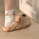 Cute Puppy-Style Fluffy Cotton Slippers, Winter 2025 New Indoor Home Non-Slip Long Plush Warm Temperature-Locking Low-Top
